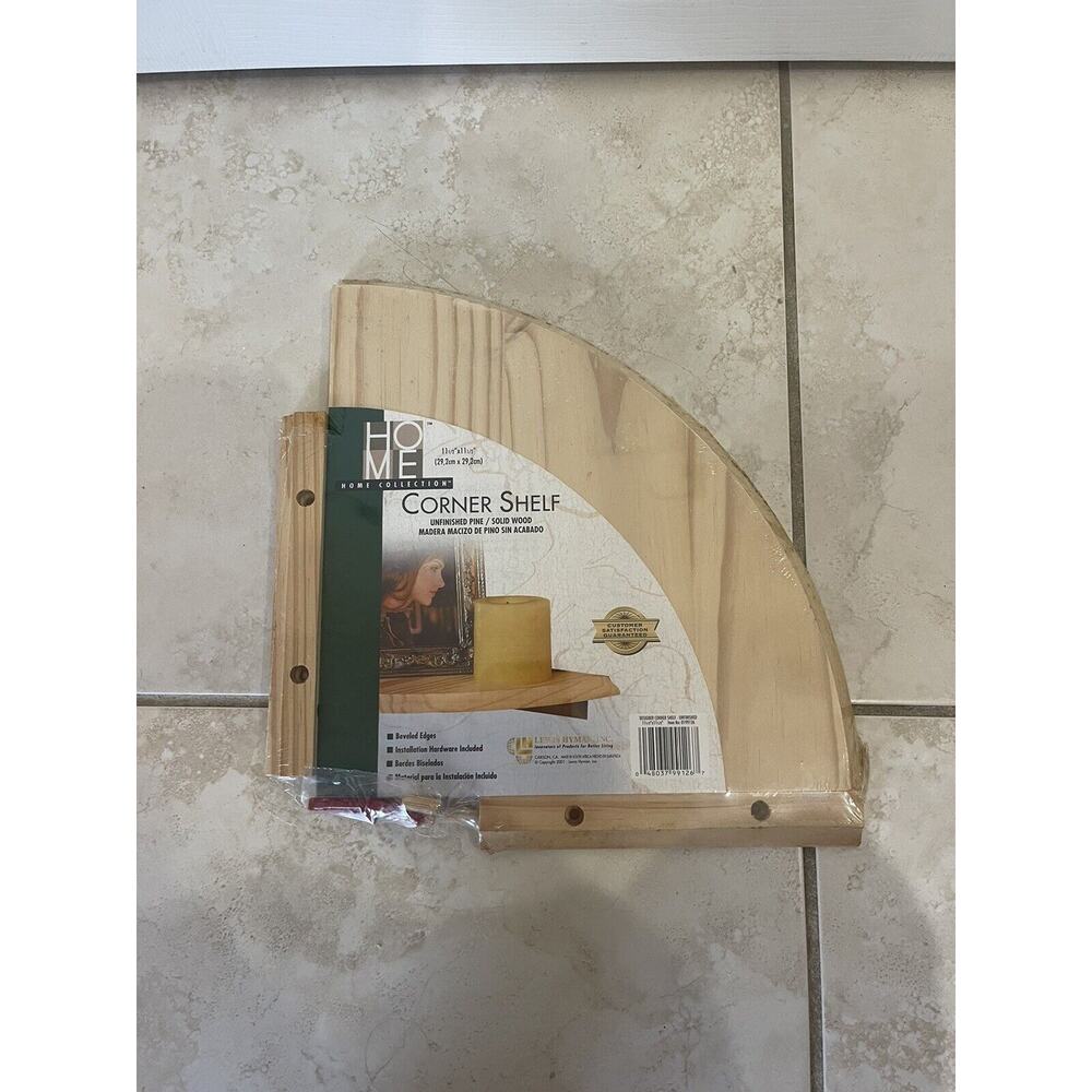 Home Collection Wood Corner Shelf - Brand New